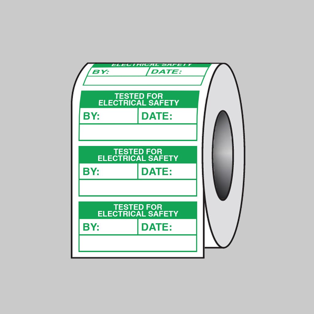 Tested For Electrical Safety Labels Roll of 100 - Ready Set SuppliedTested For Electrical Safety Labels Roll of 10059760