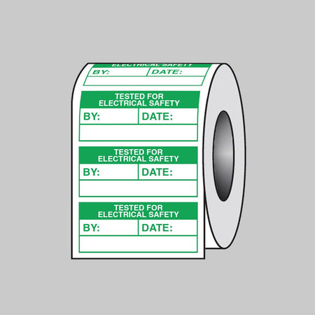 Tested For Electrical Safety Labels Roll of 100 - Ready Set SuppliedTested For Electrical Safety Labels Roll of 10059760