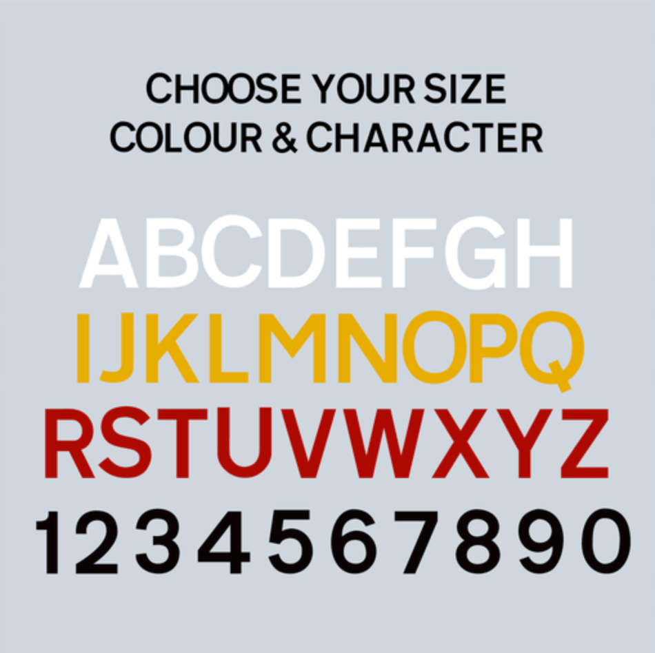 Thermoplastic Numbers & Letters - Ready Set SuppliedThermoplastic Numbers & LettersAWhite