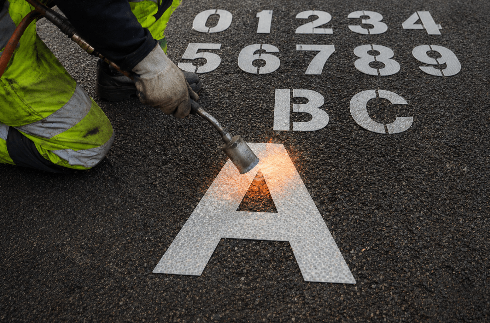 Thermoplastic Numbers & Letters - Ready Set SuppliedThermoplastic Numbers & LettersAWhite