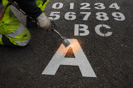 Thermoplastic Numbers & Letters - Ready Set SuppliedThermoplastic Numbers & LettersAWhite