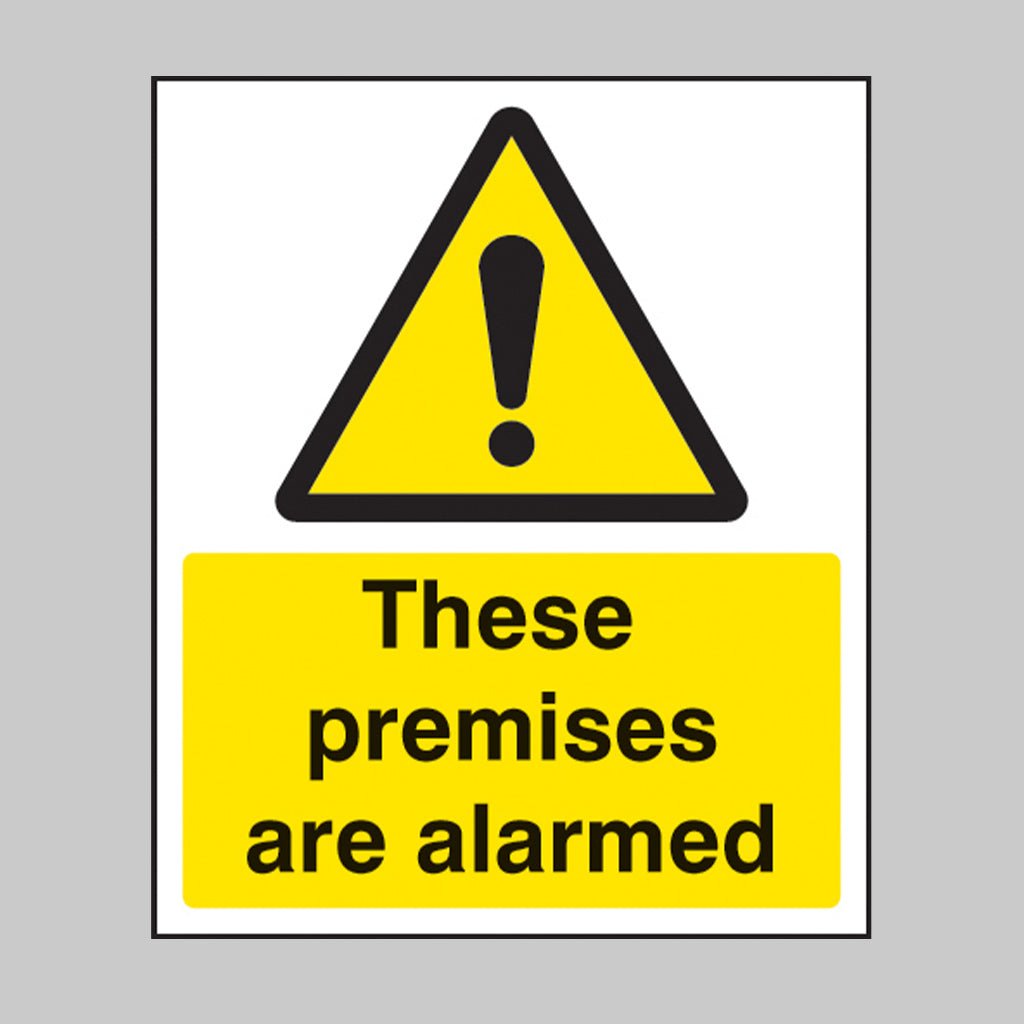 These Premises Are Alarmed Sign - Ready Set SuppliedThese Premises Are Alarmed SignRigid Plastic11702D