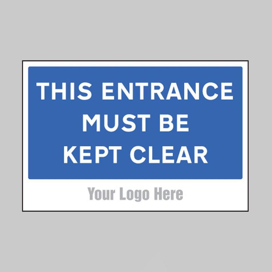 This Entrance Must Be Kept Clear, Builder Signs 600 x 400mm - Ready Set SuppliedThis Entrance Must Be Kept Clear, Builder Signs 600 x 400mm55775