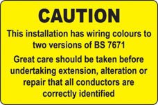 This Installation Has Wiring Colours Etc Roll of 100 Labels 75 x 50mm - Ready Set SuppliedThis Installation Has Wiring Colours Etc Roll of 100 Labels 75 x 50mm59819