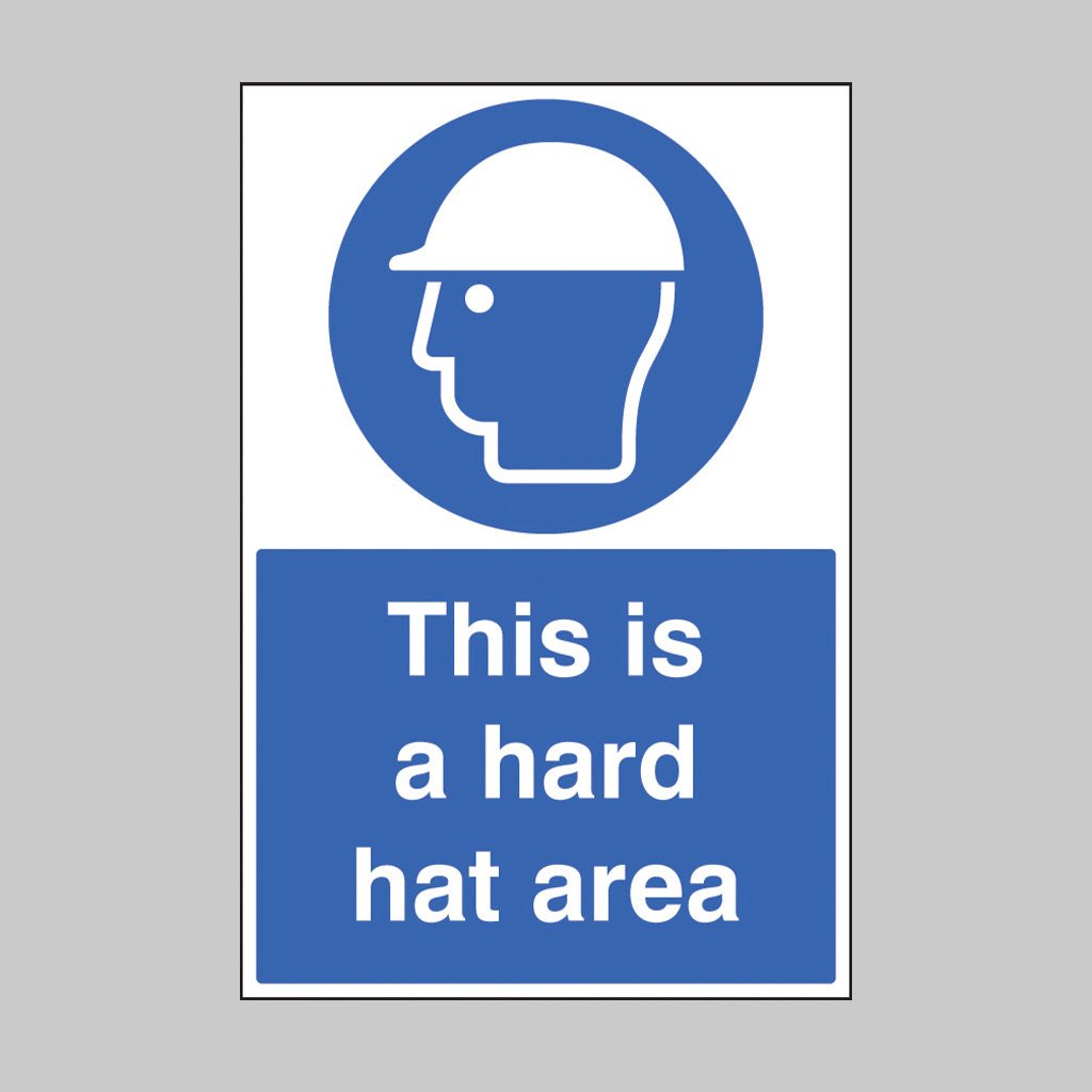 This Is A Hard Hat Area Sign - Ready Set SuppliedThis Is A Hard Hat Area SignRigid Plastic16402M