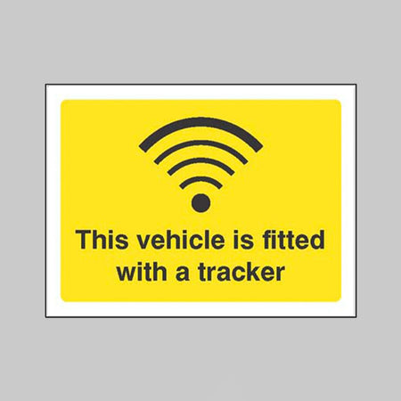 This Vehicle Is Fitted With A Tracker Sign - Ready Set SuppliedThis Vehicle Is Fitted With A Tracker Sign21826E