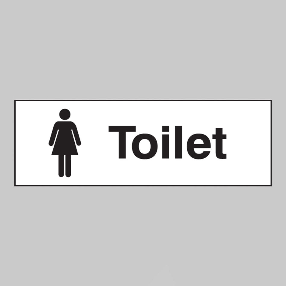 Toilet (With Female Symbol) Sign - Ready Set SuppliedToilet (With Female Symbol) SignRigid Plastic17057G