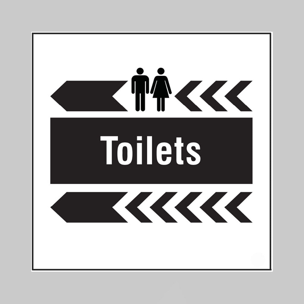 Toilets, Arrow Left Builder Signs 400 x 400mm - Ready Set SuppliedToilets, Arrow Left Builder Signs 400 x 400mm55711