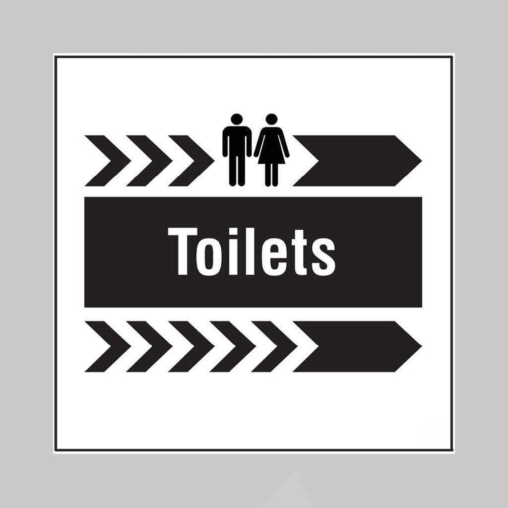 Toilets, Arrow Right Builder Signs 400 x 400mm - Ready Set SuppliedToilets, Arrow Right Builder Signs 400 x 400mm55710