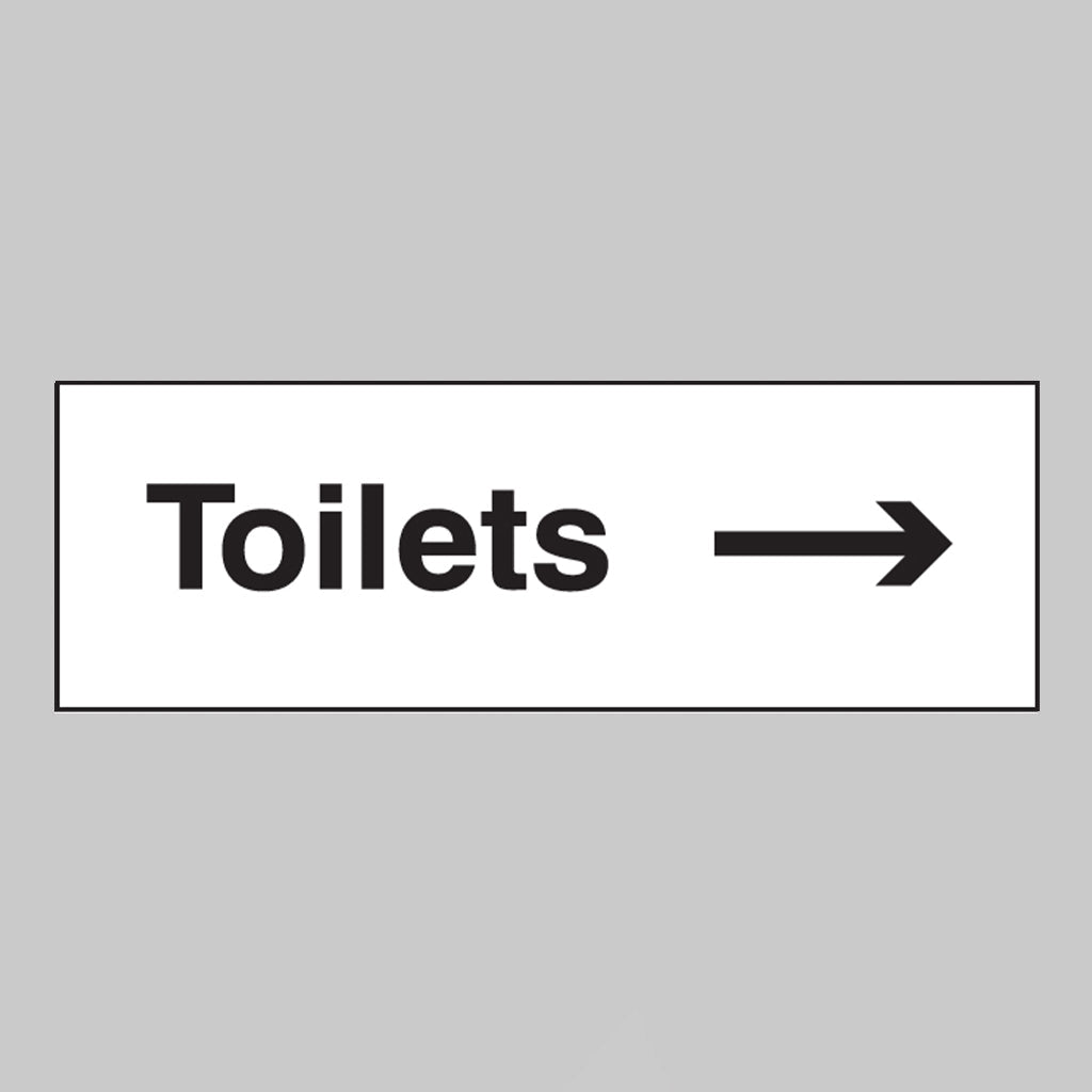 Toilets Arrow Right Sign - Ready Set SuppliedToilets Arrow Right SignRigid Plastic17053G