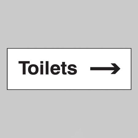 Toilets Arrow Right Sign - Ready Set SuppliedToilets Arrow Right SignRigid Plastic17053G