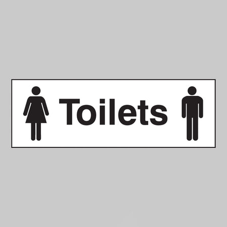 Toilets (Male And Ladies Symbol) Sign - Ready Set SuppliedToilets (Male And Ladies Symbol) SignSelf Adhesive Vinyl27007G