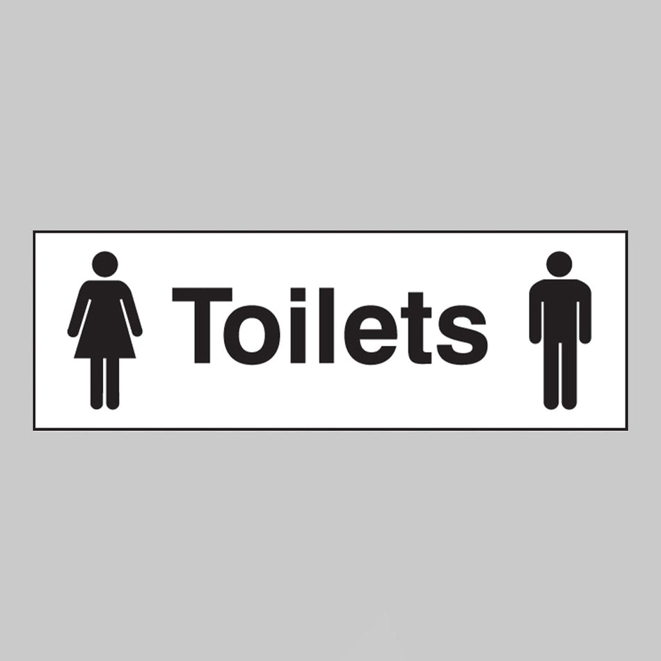 Toilets (Male And Ladies Symbol) Sign - Ready Set SuppliedToilets (Male And Ladies Symbol) SignSelf Adhesive Vinyl27007G