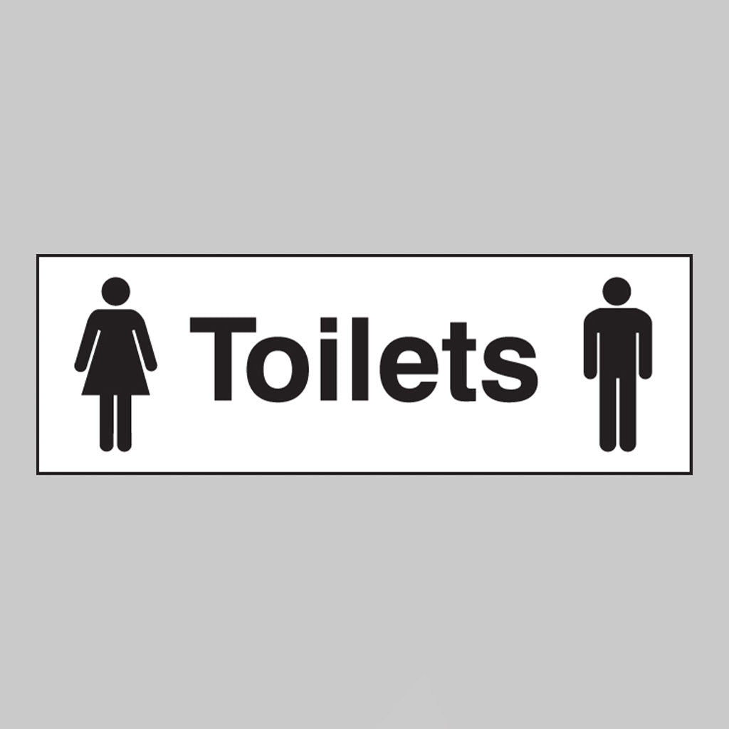 Toilets (Male & Female Symbol) Sign - Ready Set SuppliedToilets (Male & Female Symbol) SignRigid Plastic17007G
