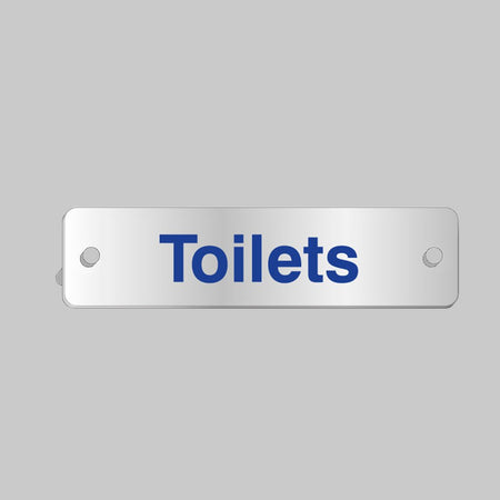 Toilets Visual Impact Aluminium Door Sign 200 x 50mm With Stand-Off Locators - Ready Set SuppliedToilets Visual Impact Aluminium Door Sign 200 x 50mm With Stand-Off Locators59618