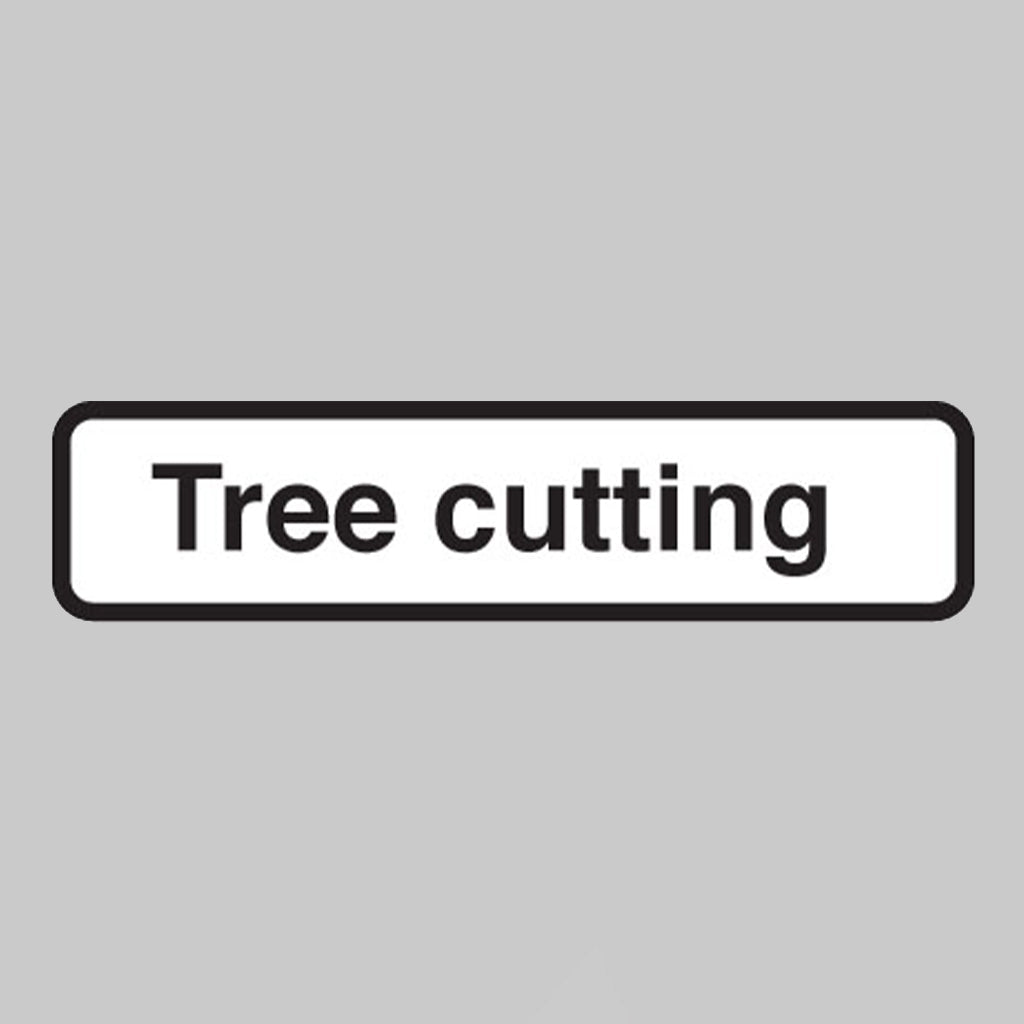 Tree Cutting Fold Up Supplementary Text With Rust Proof Press Studs (600mm Variant - 735 x 150mm) Sign - Ready Set SuppliedTree Cutting Fold Up Supplementary Text With Rust Proof Press Studs (600mm Variant - 735 x 150mm) Sign56550