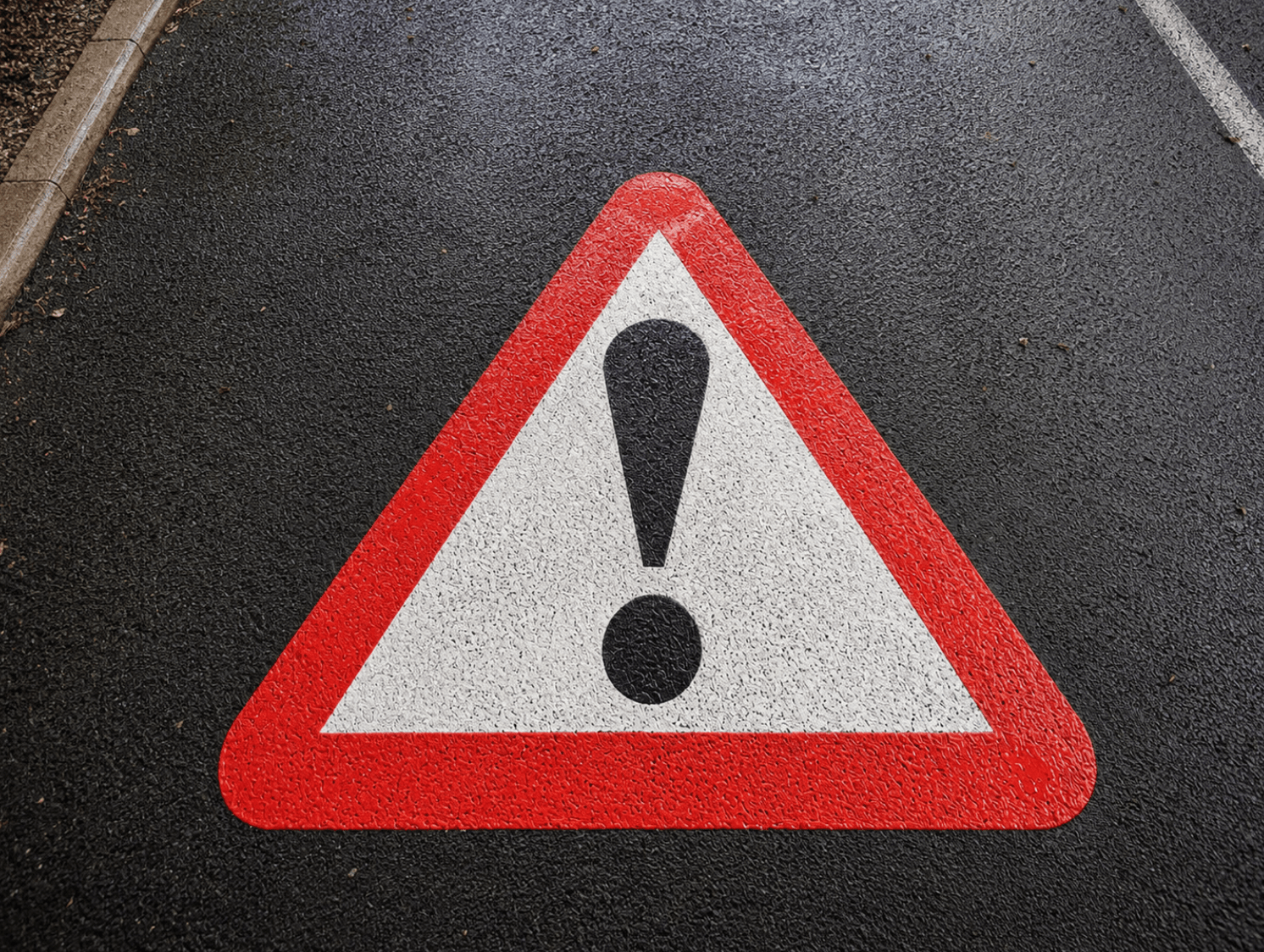 Triangular Sign 562 (Danger Ahead Sign) Thermoplastic Road Marking - Ready Set SuppliedTriangular Sign 562 (Danger Ahead Sign) Thermoplastic Road Marking1200mm x 1200mm
