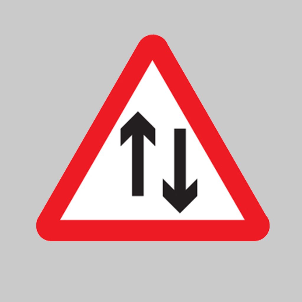Two Way Traffic Class RA1 600mm Triangle With Channelling Sign - Ready Set SuppliedTwo Way Traffic Class RA1 600mm Triangle With Channelling Sign57858