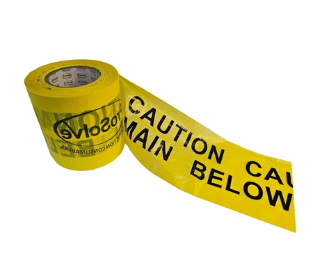 Underground Gas Warning Tape 150mm x 365m - Underground Utility Marker Tape - Ready Set SuppliedUnderground Gas Warning Tape 150mm x 365m - Underground Utility Marker Tape