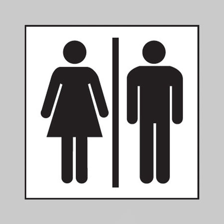 Unisex Toilet Symbol Sign - Ready Set SuppliedUnisex Toilet Symbol SignRigid Plastic17043C
