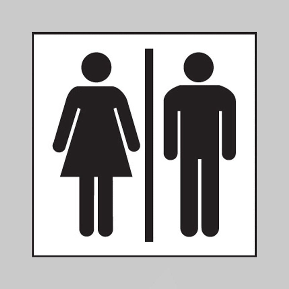Unisex Toilet Symbol Sign - Ready Set SuppliedUnisex Toilet Symbol SignRigid Plastic17043C