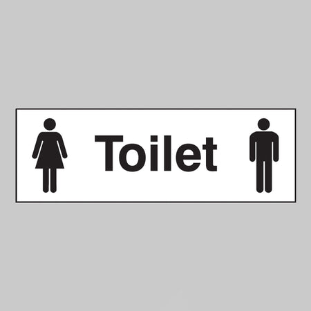 Unisex Toilet (With Male & Female Symbol) Sign - Ready Set SuppliedUnisex Toilet (With Male & Female Symbol) SignUltra Durable 2mm PET77061G