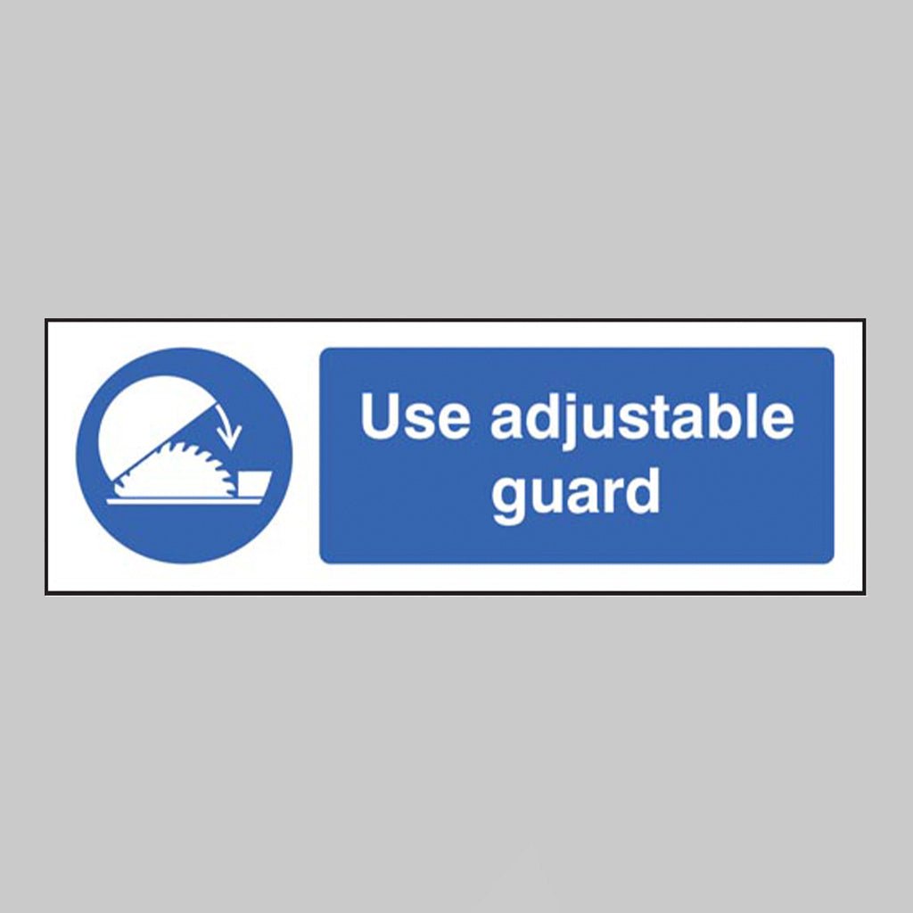 Use Adjustable Guard Sign - Ready Set SuppliedUse Adjustable Guard SignRigid Plastic15406G