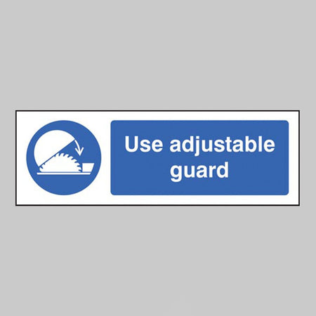 Use Adjustable Guard Sign - Ready Set SuppliedUse Adjustable Guard SignRigid Plastic15406G