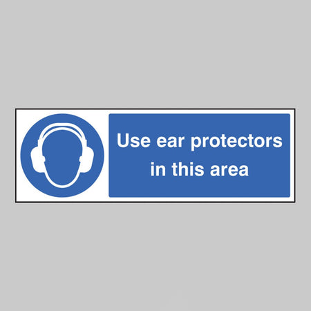 Use Ear Protectors In This Area Sign - Ready Set SuppliedUse Ear Protectors In This Area SignRigid Plastic15010G