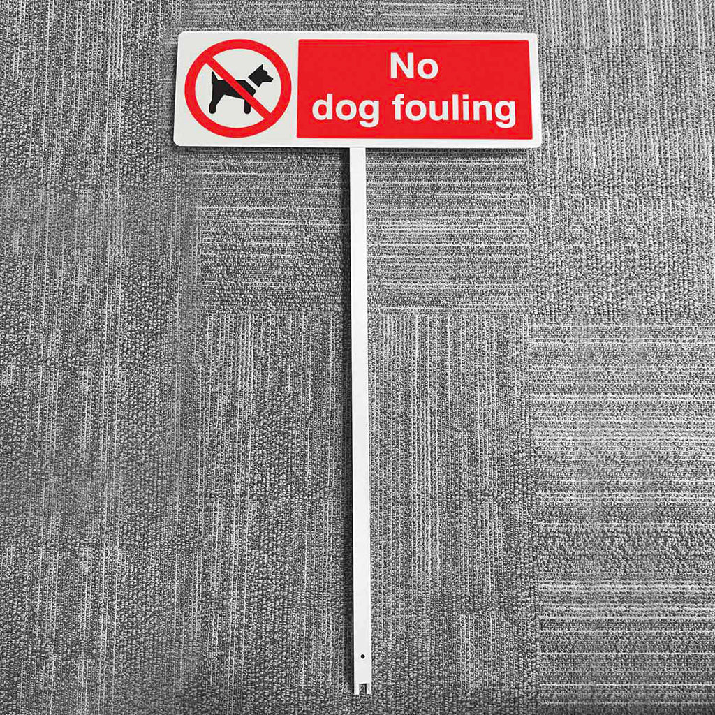 Verge Sign - No Dog Fouling 450 x 150mm (Post 800mm) - Ready Set SuppliedVerge Sign - No Dog Fouling 450 x 150mm (Post 800mm)56694
