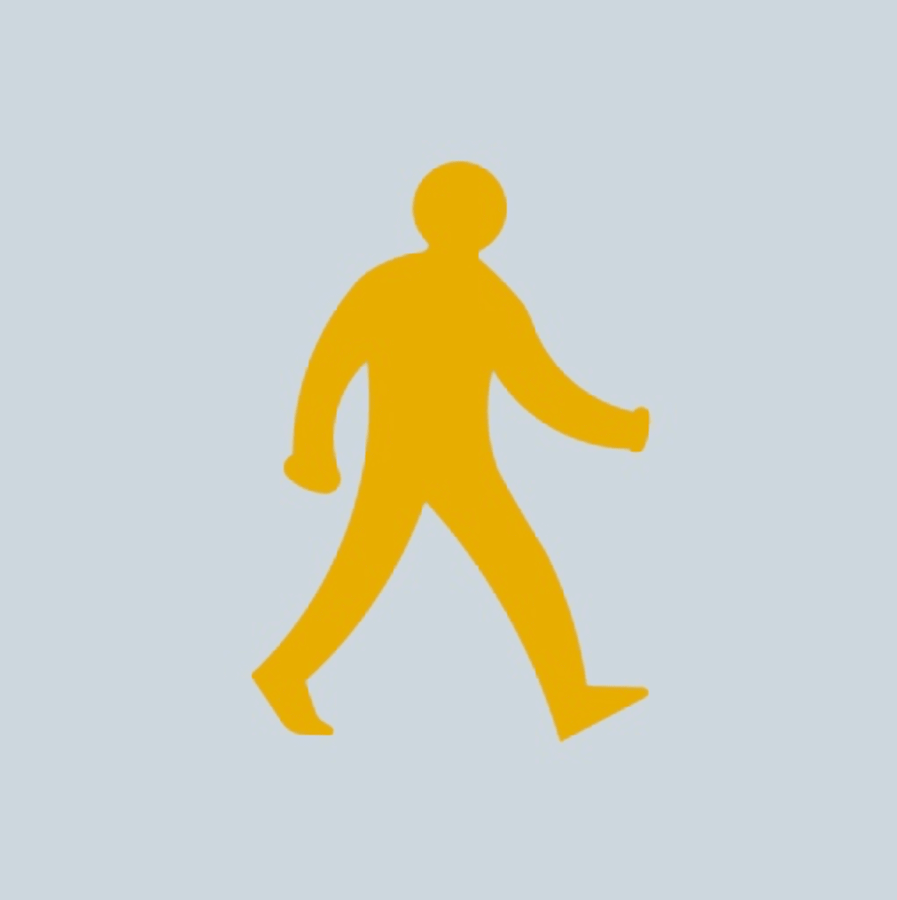 Walking Man Symbol - Ready Set SuppliedWalking Man SymbolYellow