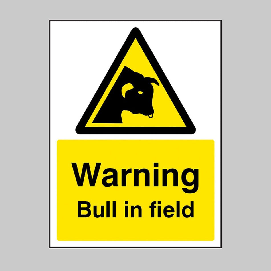 Warning Bull In Field Sign - Ready Set SuppliedWarning Bull In Field Sign15516K