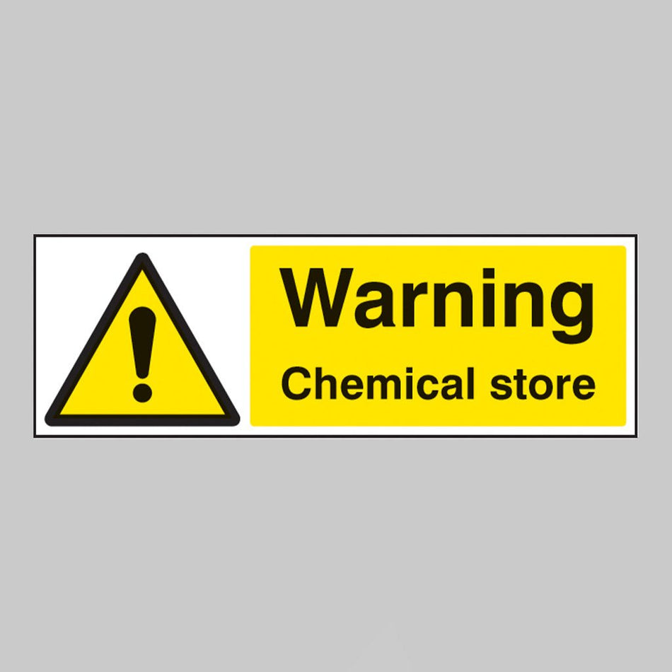 Warning Chemical Store Sign - Ready Set SuppliedWarning Chemical Store SignRigid Plastic14451G