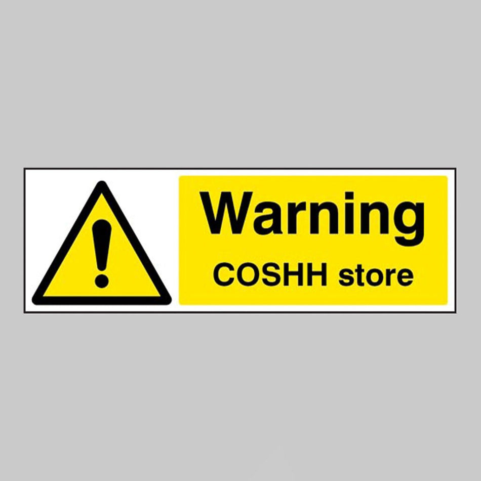 Warning Coshh Store Sign - Ready Set SuppliedWarning Coshh Store SignRigid Plastic14519G
