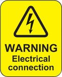 Warning Electrical Connection Roll of 100 Labels 40 x 50mm - Ready Set SuppliedWarning Electrical Connection Roll of 100 Labels 40 x 50mm59817