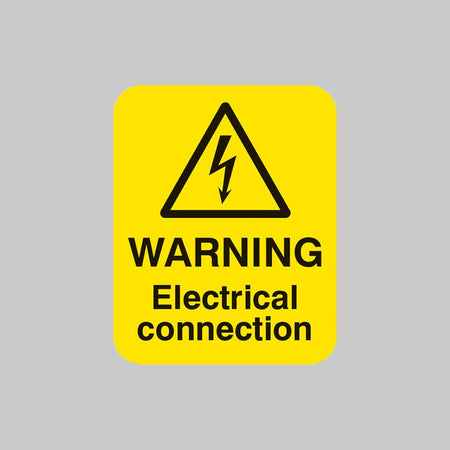 Warning Electrical Connection Sheet of 25 Labels 40 x 50mm - Ready Set SuppliedWarning Electrical Connection Sheet of 25 Labels 40 x 50mm54062