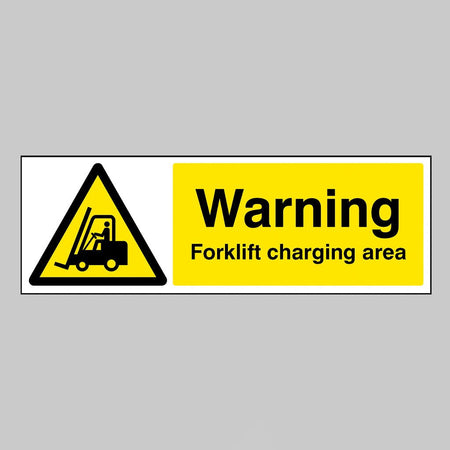 Warning Forklift Charging Area Sign - Ready Set SuppliedWarning Forklift Charging Area SignRigid Plastic14332M