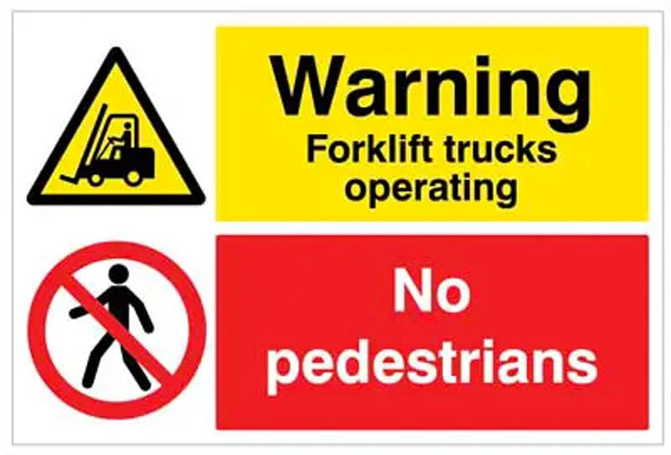 Warning Forklift Trucks Operating No Pedestrians Floor Graphic 600 x 400mm (External Grade) - Ready Set SuppliedWarning Forklift Trucks Operating No Pedestrians Floor Graphic 600 x 400mm (External Grade)53589