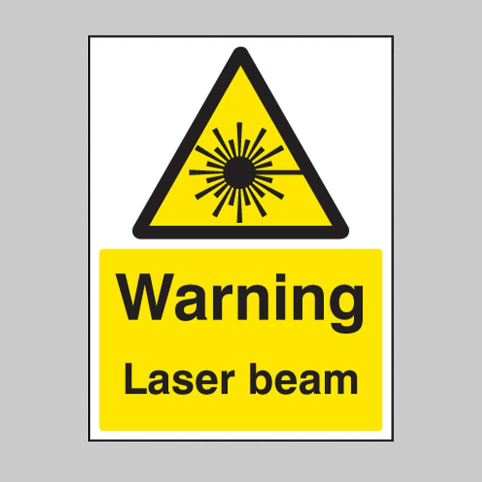 Warning Laser Beam Sign - Ready Set SuppliedWarning Laser Beam SignRigid Plastic14016E