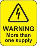 Warning More Than One Supply Roll of 100 Labels 40 x 50mm - Ready Set SuppliedWarning More Than One Supply Roll of 100 Labels 40 x 50mm59814