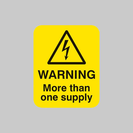 Warning More Than One Supply Sheet of 25 Labels 40 x 50mm - Ready Set SuppliedWarning More Than One Supply Sheet of 25 Labels 40 x 50mm54060