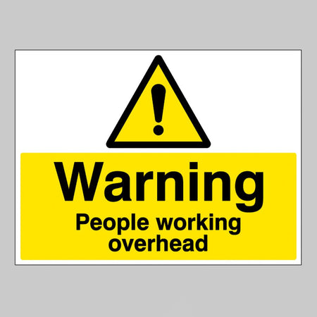 Warning People Working Overhead Sign - Ready Set SuppliedWarning People Working Overhead Sign14338Q
