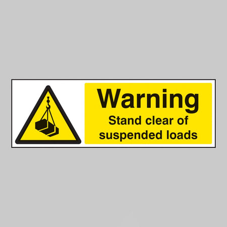 Warning Stand Clear Of Suspended Loads Sign - Ready Set SuppliedWarning Stand Clear Of Suspended Loads SignRigid Plastic14250G