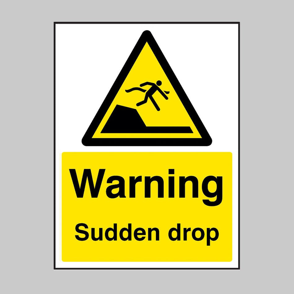Warning Sudden Drop (Iso 20712 - 2008 Water Safety Signs) - Ready Set SuppliedWarning Sudden Drop (Iso 20712 - 2008 Water Safety Signs)Rigid Plastic14280E