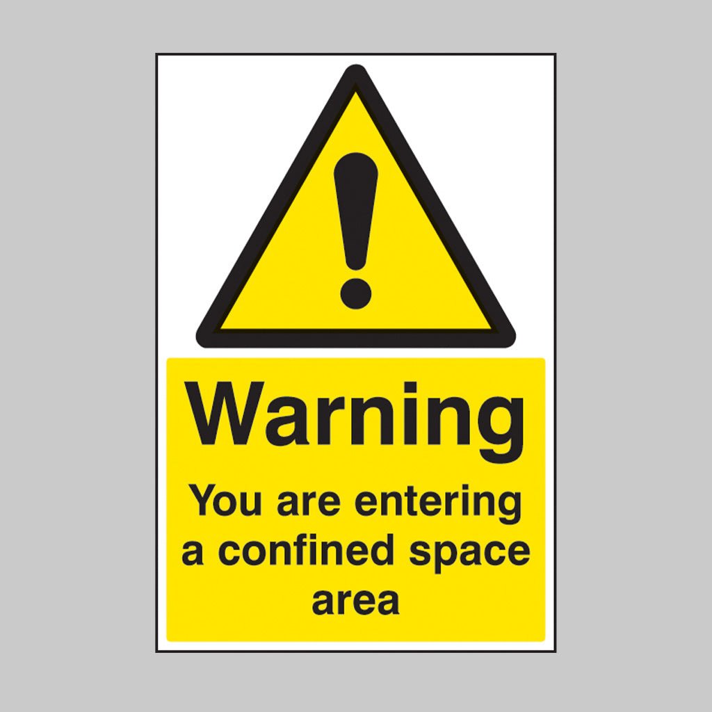 Warning You Are Entering A Confined Space Area Sign - Ready Set SuppliedWarning You Are Entering A Confined Space Area SignRigid Plastic14498P