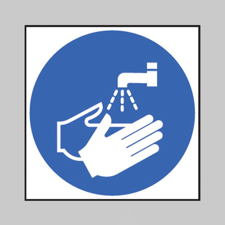 Wash Hands Symbol Sign - Ready Set SuppliedWash Hands Symbol SignRigid Plastic15409F