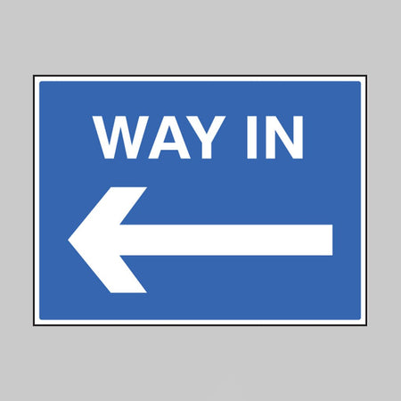 Way In Arrow Left Sign - Ready Set SuppliedWay In Arrow Left Sign17537Q