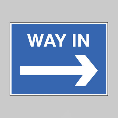 Way In Arrow Right Sign - Ready Set SuppliedWay In Arrow Right Sign17538Q