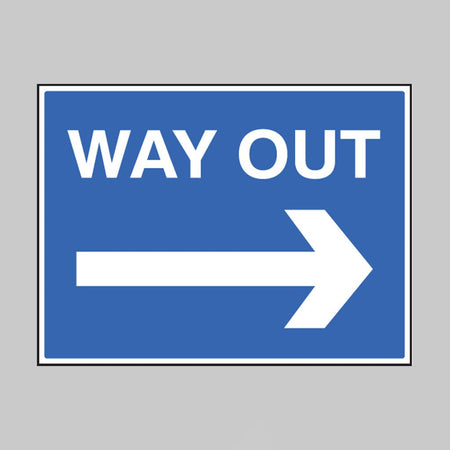 Way Out Arrow Right Sign - Ready Set SuppliedWay Out Arrow Right Sign17536Q