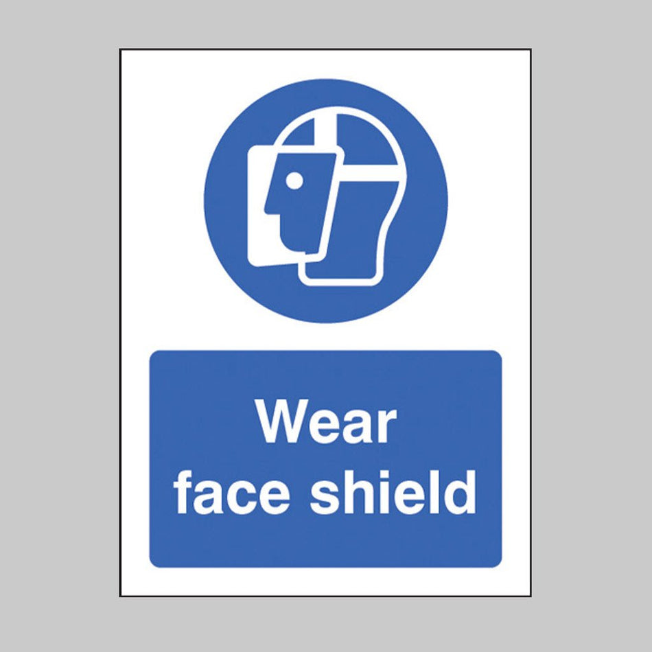Wear Face Shield Sign - Ready Set SuppliedWear Face Shield SignRigid Plastic15001E